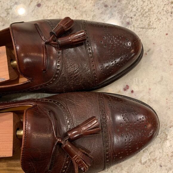 Mezlan Vintage Havana Tassel Loafers 9M main image 4